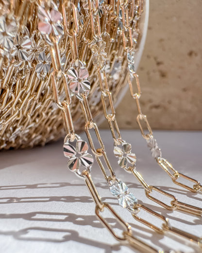 Mixed Metal Flowerburst Chain (C1MX)