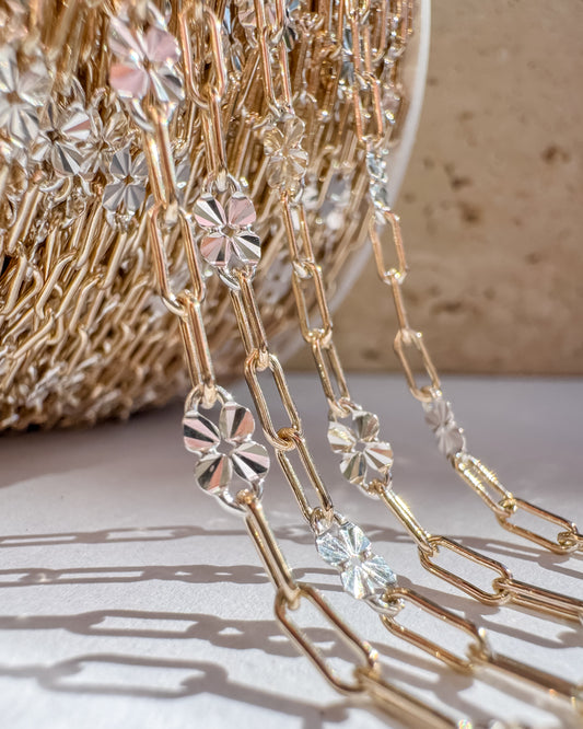 Mixed Metal Flowerburst Chain (C1MX)