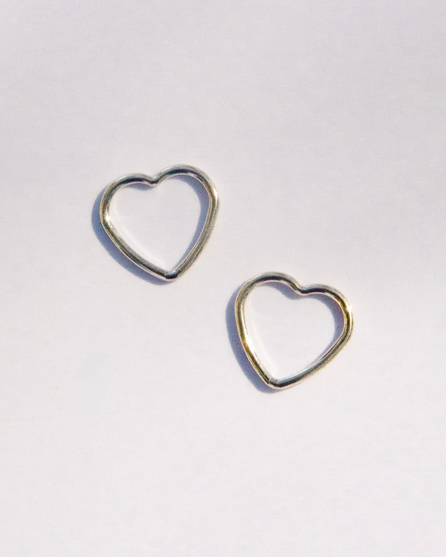 Smooth Heart Jump Ring Connectors Permanent Jewelry (Set of 2) - 10mm wire heart