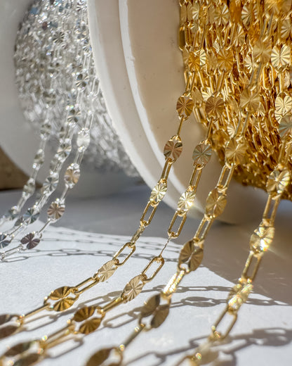 Sunburst 1+1 Paperclip Chain (C124)