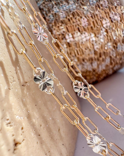 Mixed Metal Flowerburst Chain (C1MX)