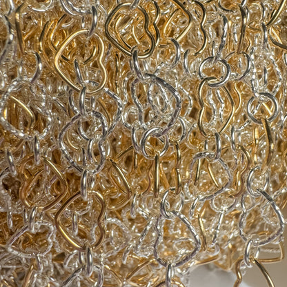 Mixed Metal Heart Chain for Permanent Jewelry