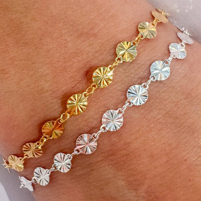 Sunburst Disc Chain | 14K Gold Filled| Permanent Jewelry Chain