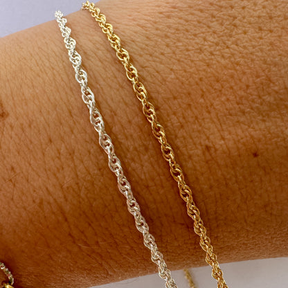 Medium Rope Permanent Jewelry Chain by the foot