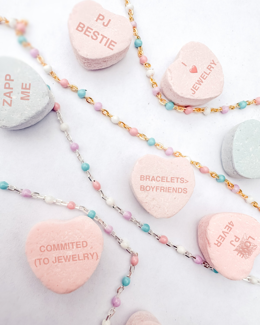 Cotton Candy Italian Enamel Chain | 14K Gold Filled or Sterling Silver | Permanent Jewelry Chain