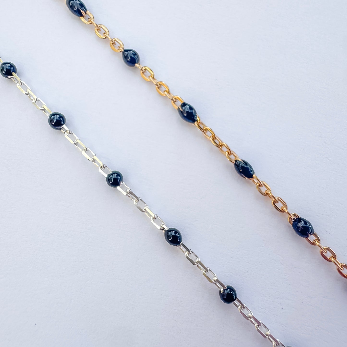 “Boss Black” Enamel Permanent Jewelry Chain