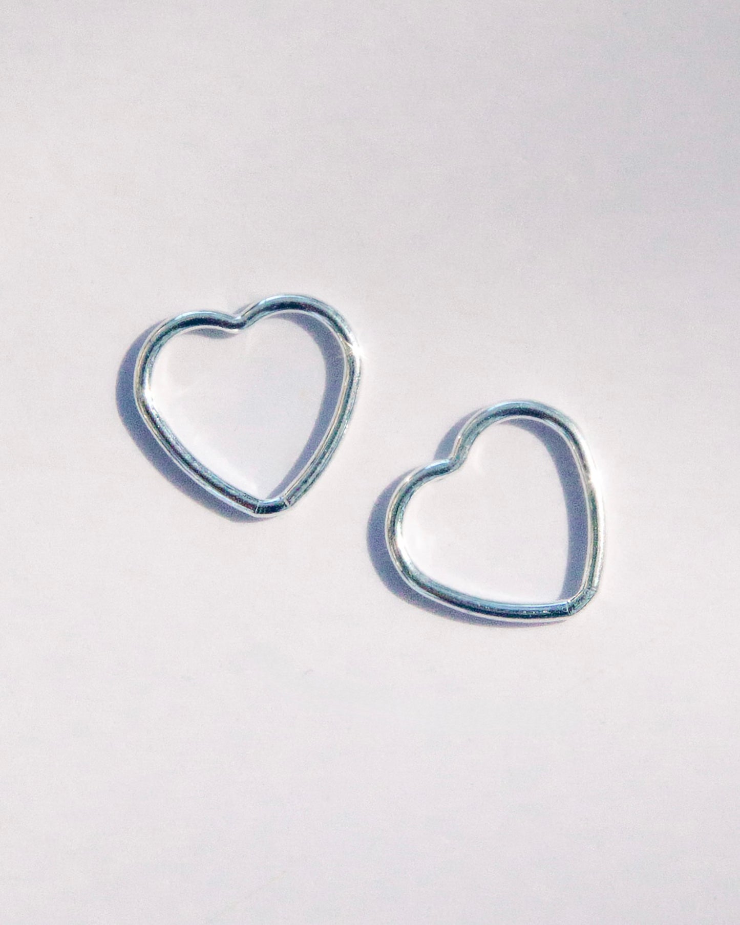 Smooth Heart Jump Ring Connectors Permanent Jewelry (Set of 2) - 10mm wire heart