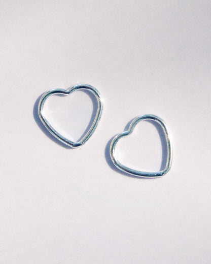Smooth Heart Jump Ring Connectors Permanent Jewelry (Set of 2) - 10mm wire heart