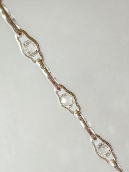 .925 Sterling Silver “Luce di Luna” CZ Permanent Jewelry Chain