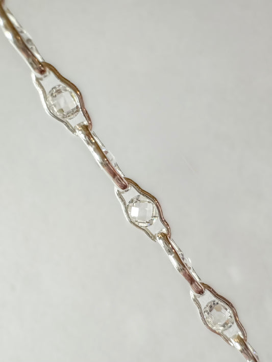 .925 Sterling Silver “Luce di Luna” CZ Permanent Jewelry Chain