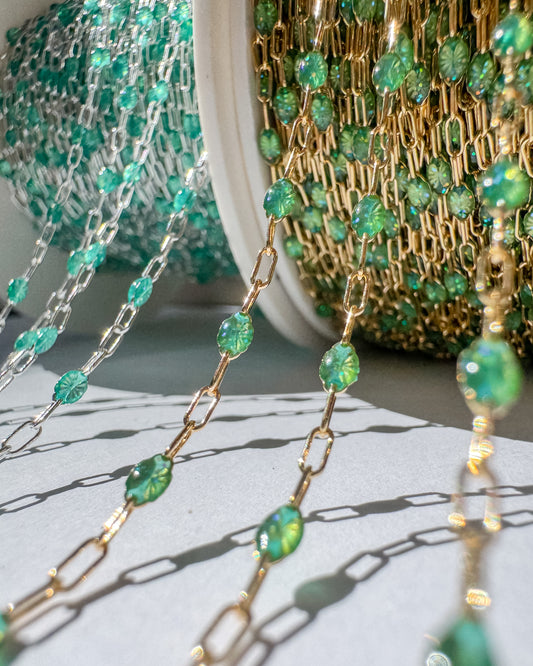 “Minted” Aura Italian Enamel Chain - C116
