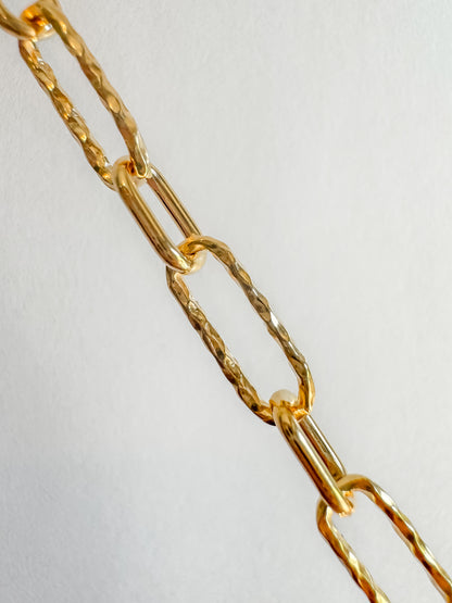 14k Gold Filled “Italian Old Money” Diamond Cut Long & Short Paperclip Permanent Jewelry Chain