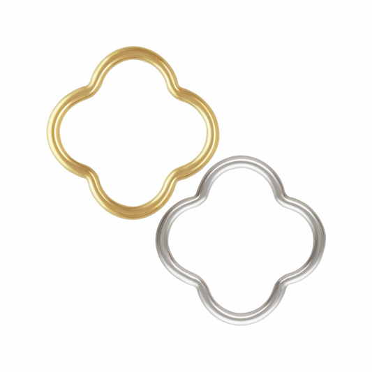 Clover Connector for Permanent Jewelry (Set of 4) - 14k Gold Filled OR .925 Sterling Silver