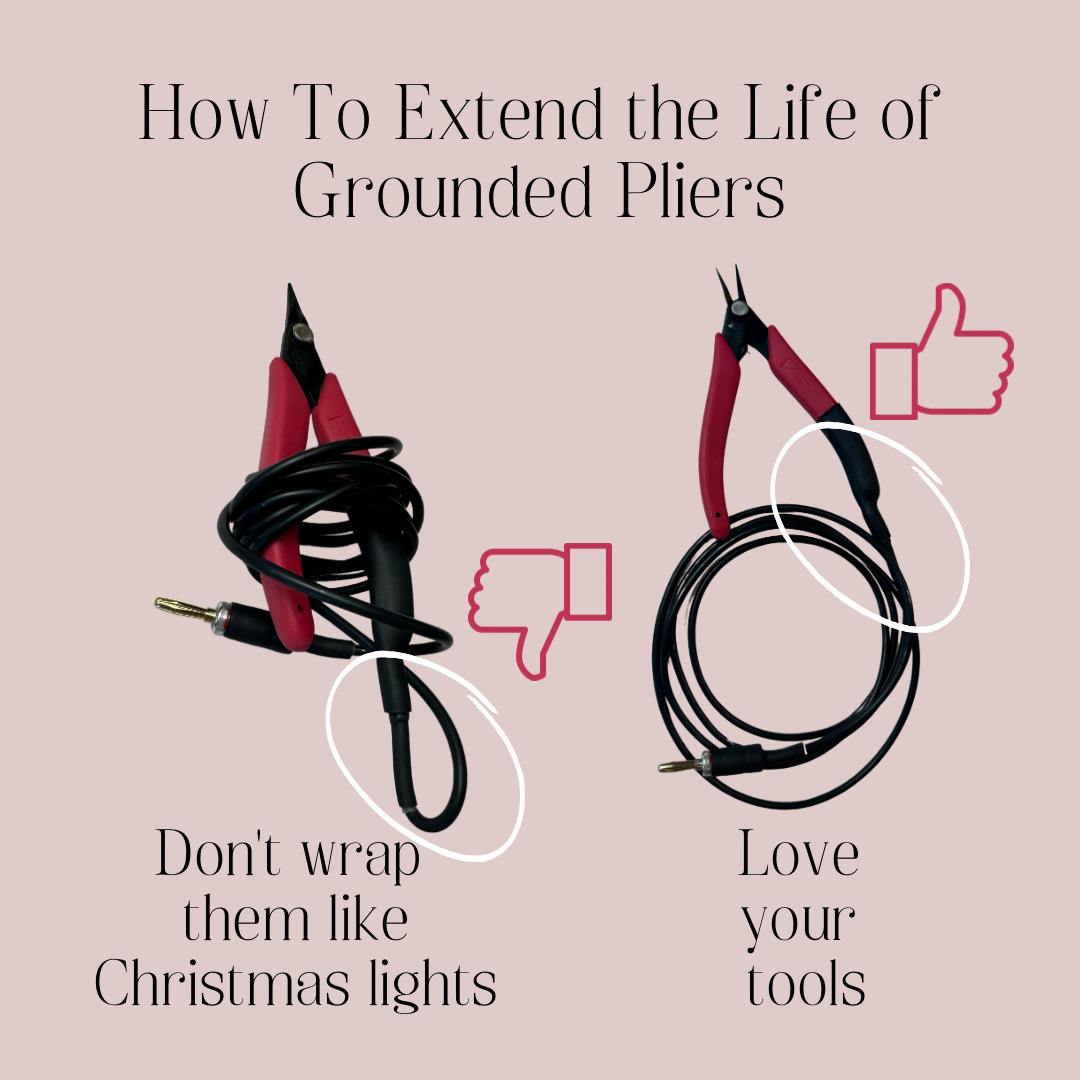 Grounded Pliers for Permanent Jewelry - Exclusive to Permanent Jewelry Bestie